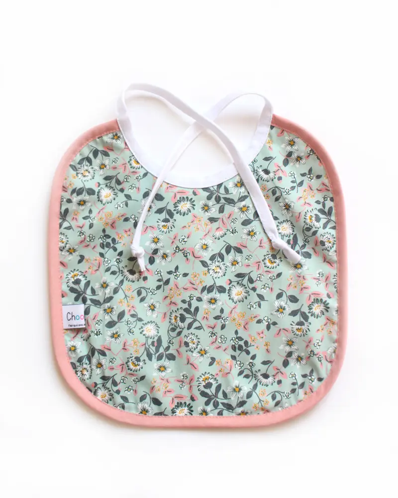 Bavoir bébé en coton enduit