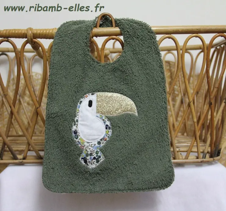 Bavoir - Collection Toucan - Kaki