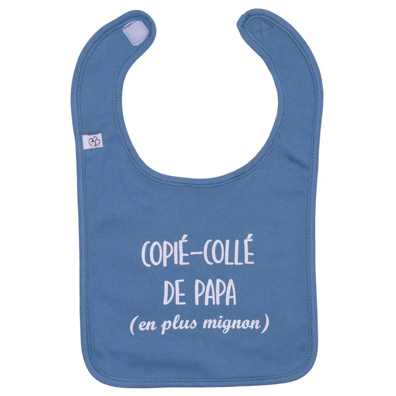 Bavoir “Copié-Collé de Papa…” pierre bleue