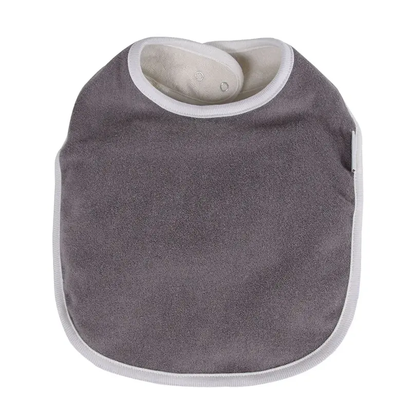 Bavoir coton bio 2ième âge Popolini - Gris