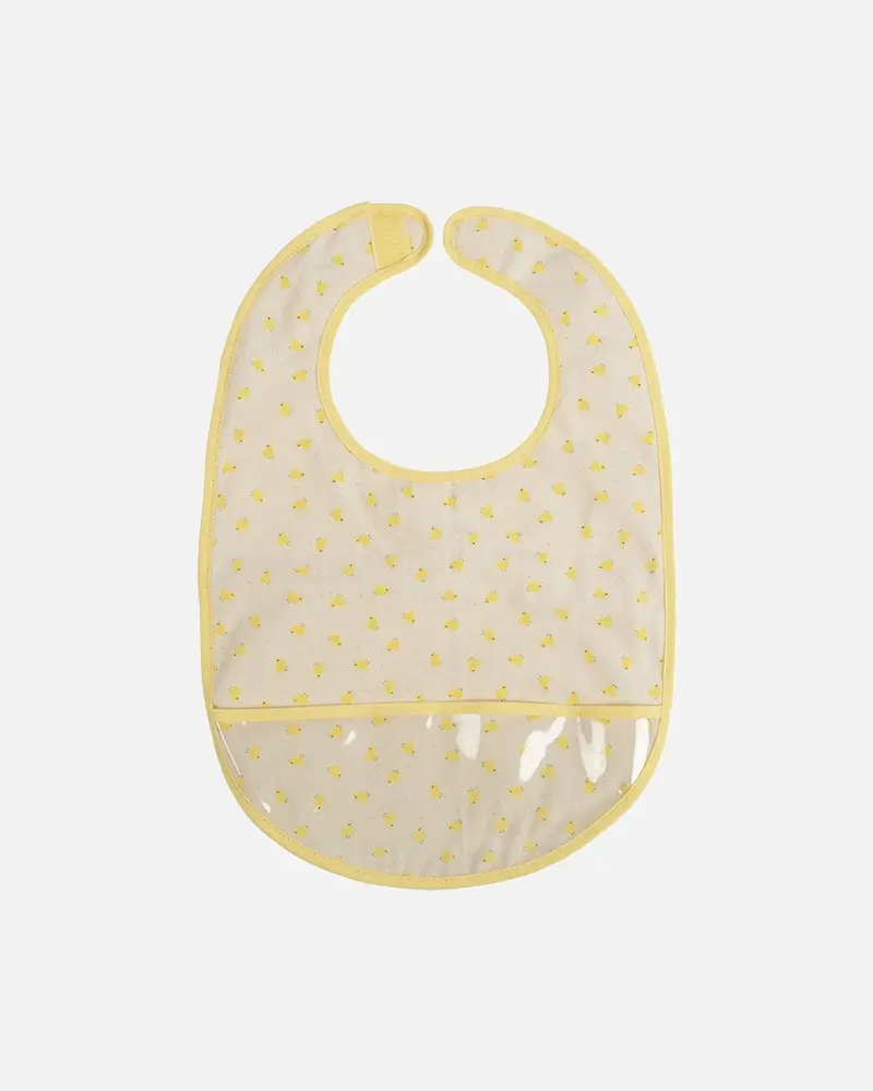 Bavoir en coton à motif petit poussin