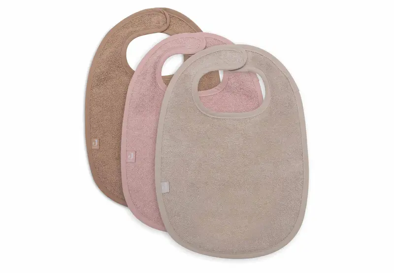 Bavoir Éponge Wild Rose/Nougat/Biscuit (3pack) - JOLLEIN