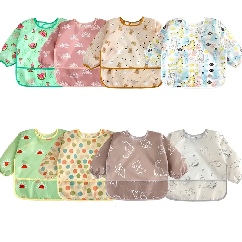 Bavoir imperméable manches longues Mybooni — Tablier repas protection vêtements