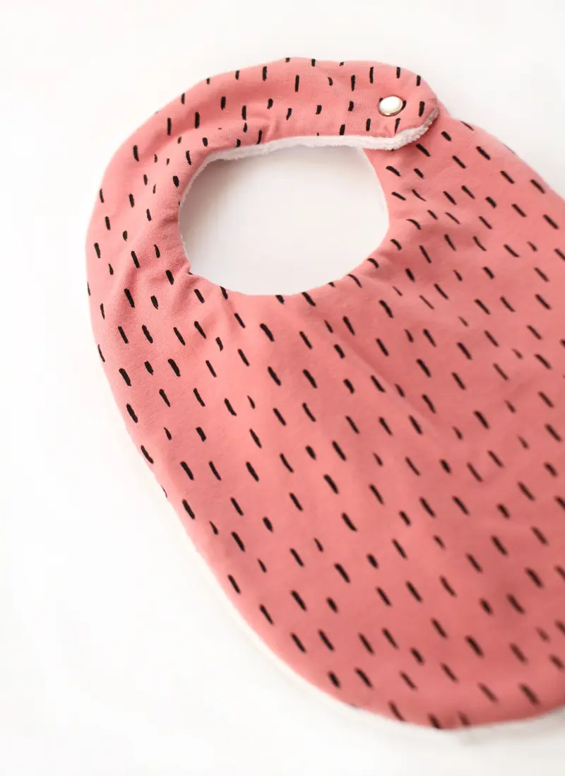 Bavoir jersey et éponge bambou - Bubble gum