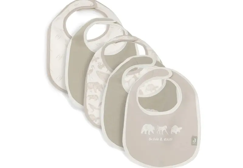 Bavoir Jersey imperméable Animals (5pack) - JOLLEIN