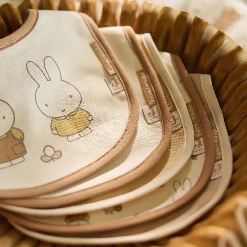 Bavoir Jersey Imperméable - Miffy Family Farm - 5 Unités