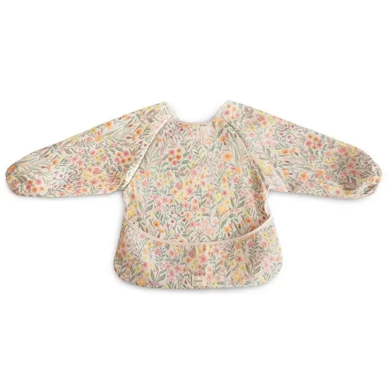 bavoir manches longues pastel blooms- mushie