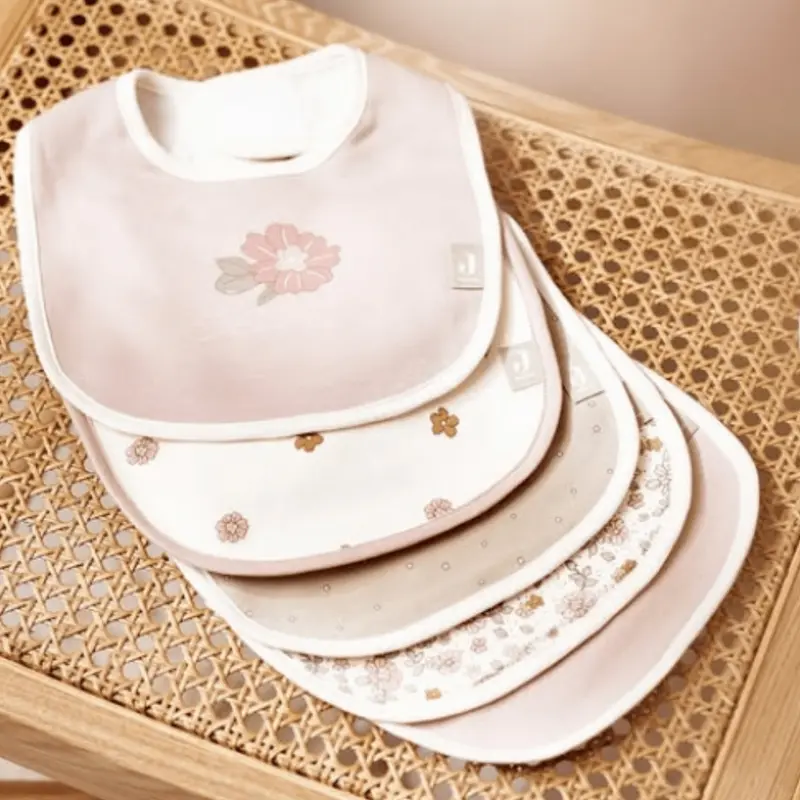 Bavoir Retro Flowers - 5 Unités