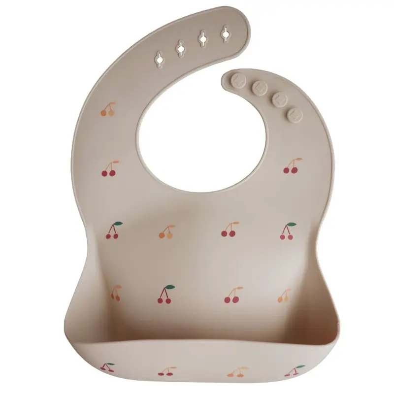 bavoir silicone cherries - mushie