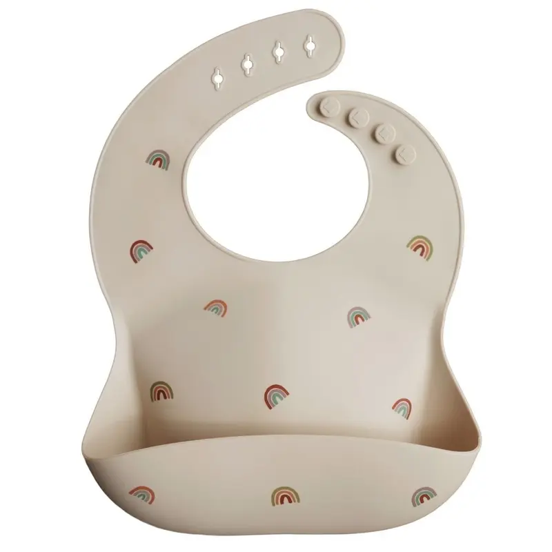 bavoir silicone Rainbow - mushie