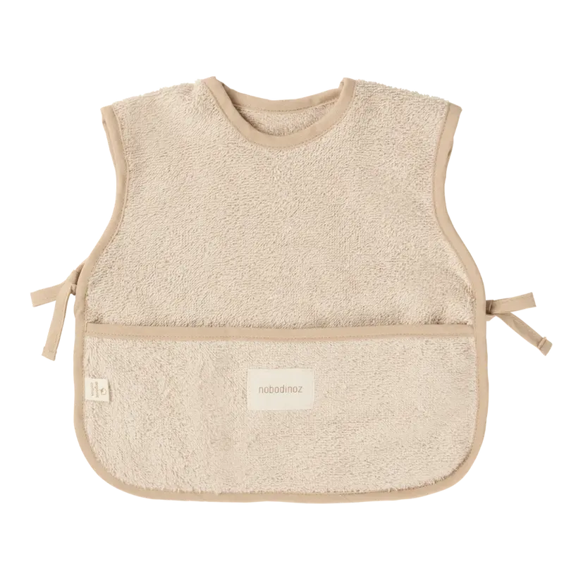 Bavoir tablier Nobodinoz So Cute baby Apron 6-18 mois - Almond