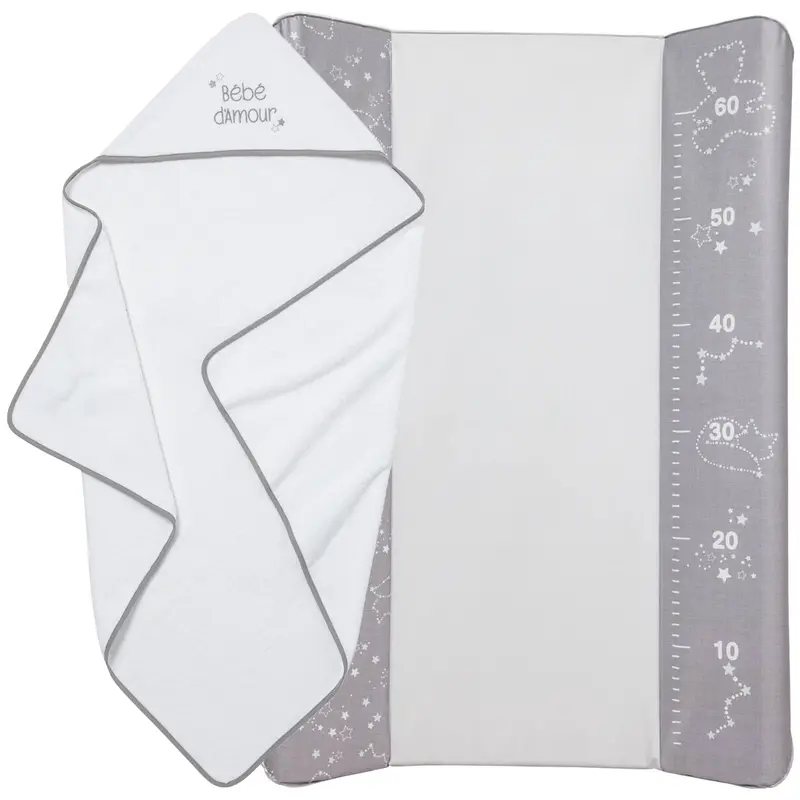 BB Kit Hygiène matelas à langer Premium + maxi cape de bain Constellations