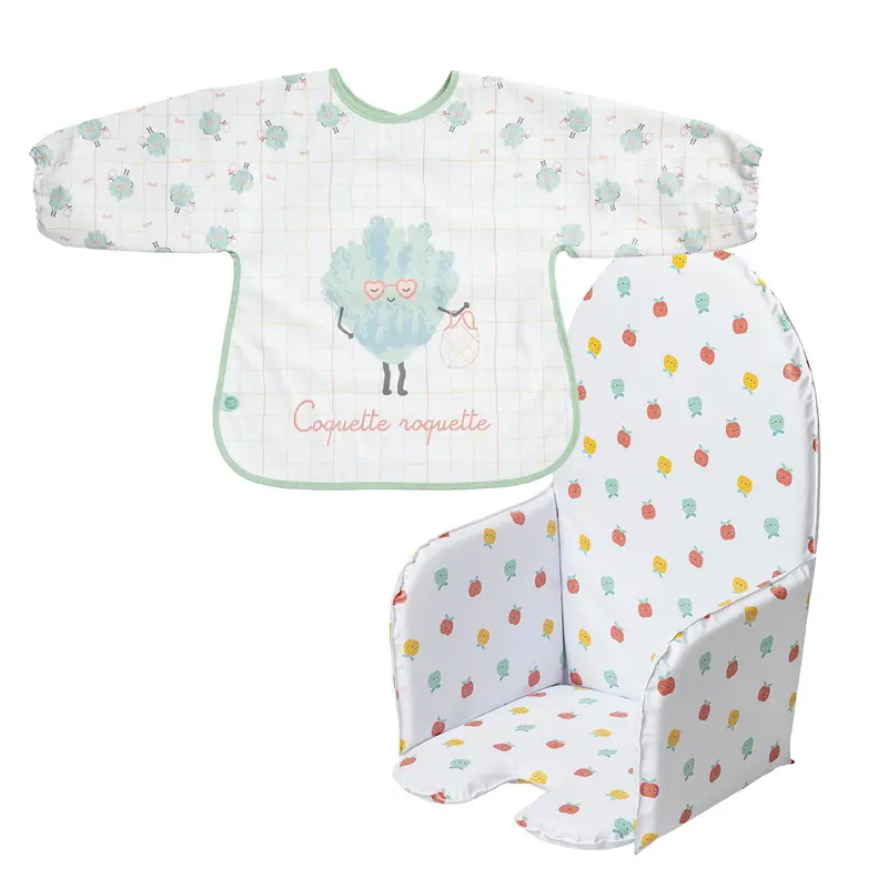 BB Kit repas - Tablier et Coussin de chaise haute Smoothie - 12 mois