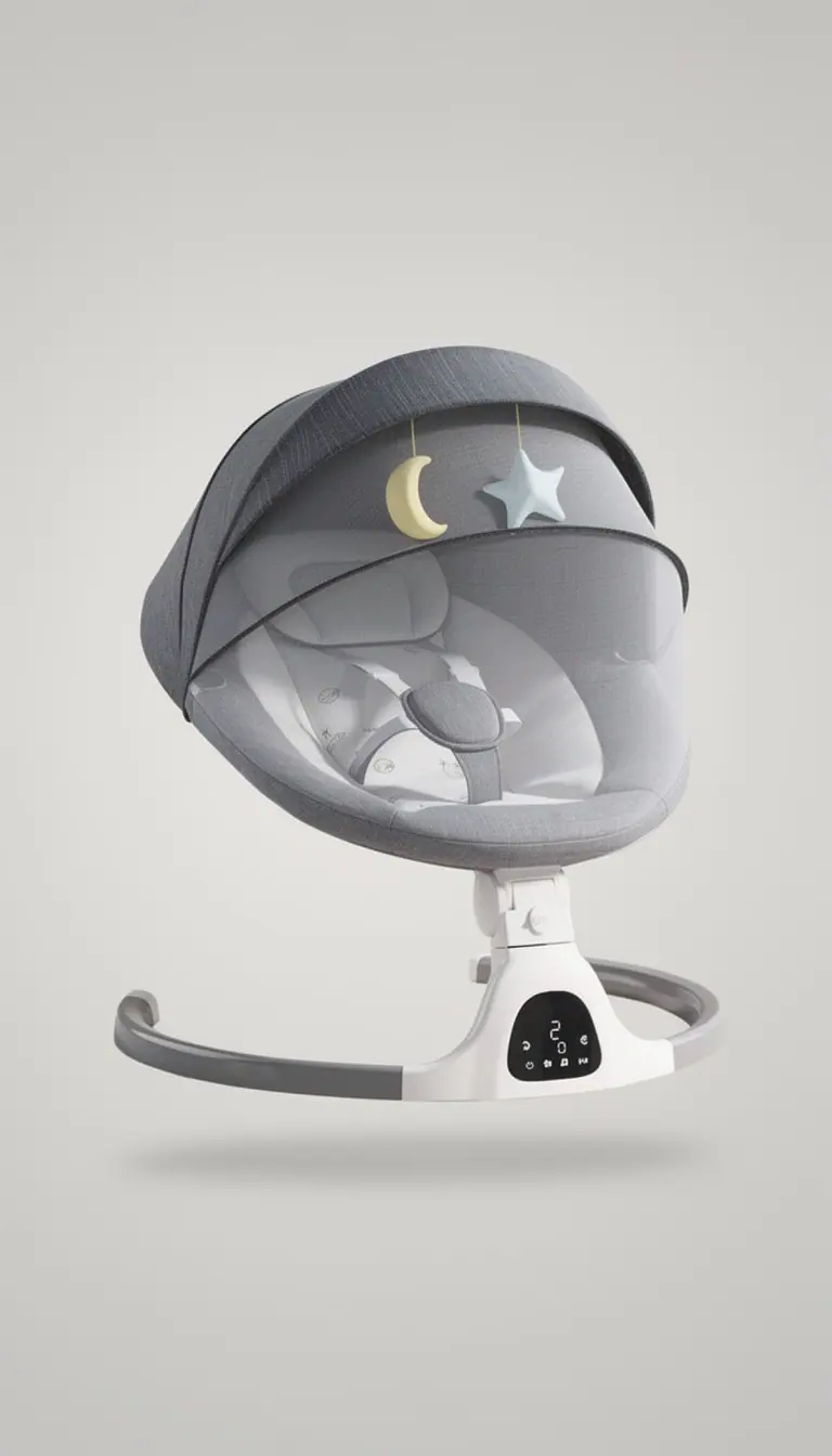 Berceau électrique pour bébé avec musique Bluetooth et moustiquaire