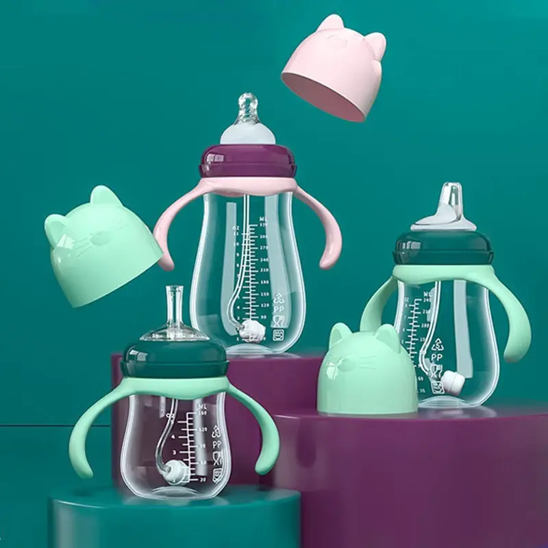 Biberon anti-colique col large Mybooni — Bille de gravité tétine silicone