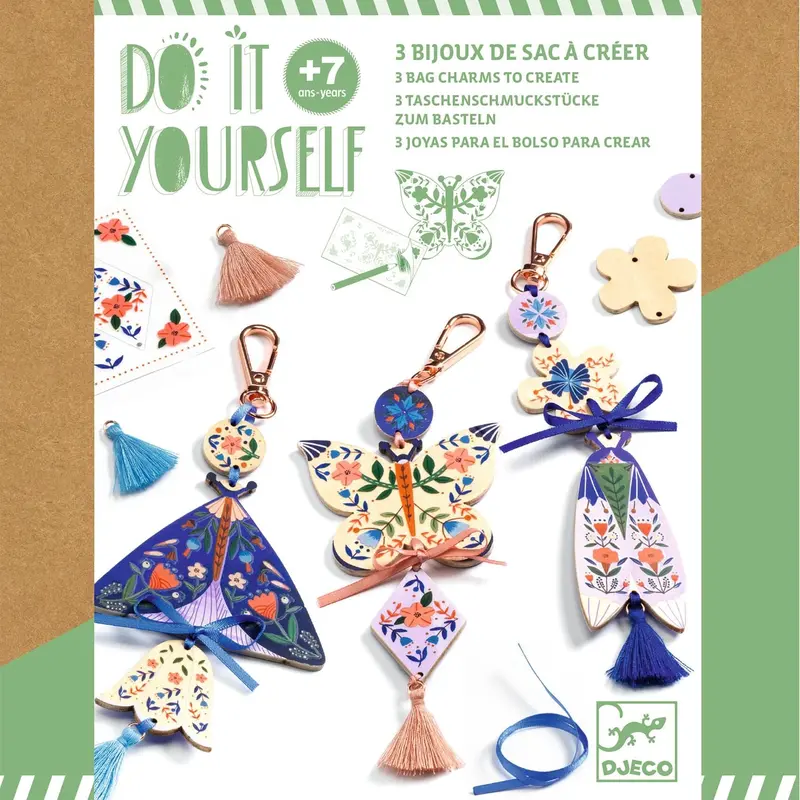 bijoux en bois a confectionner butterflies - DJECO