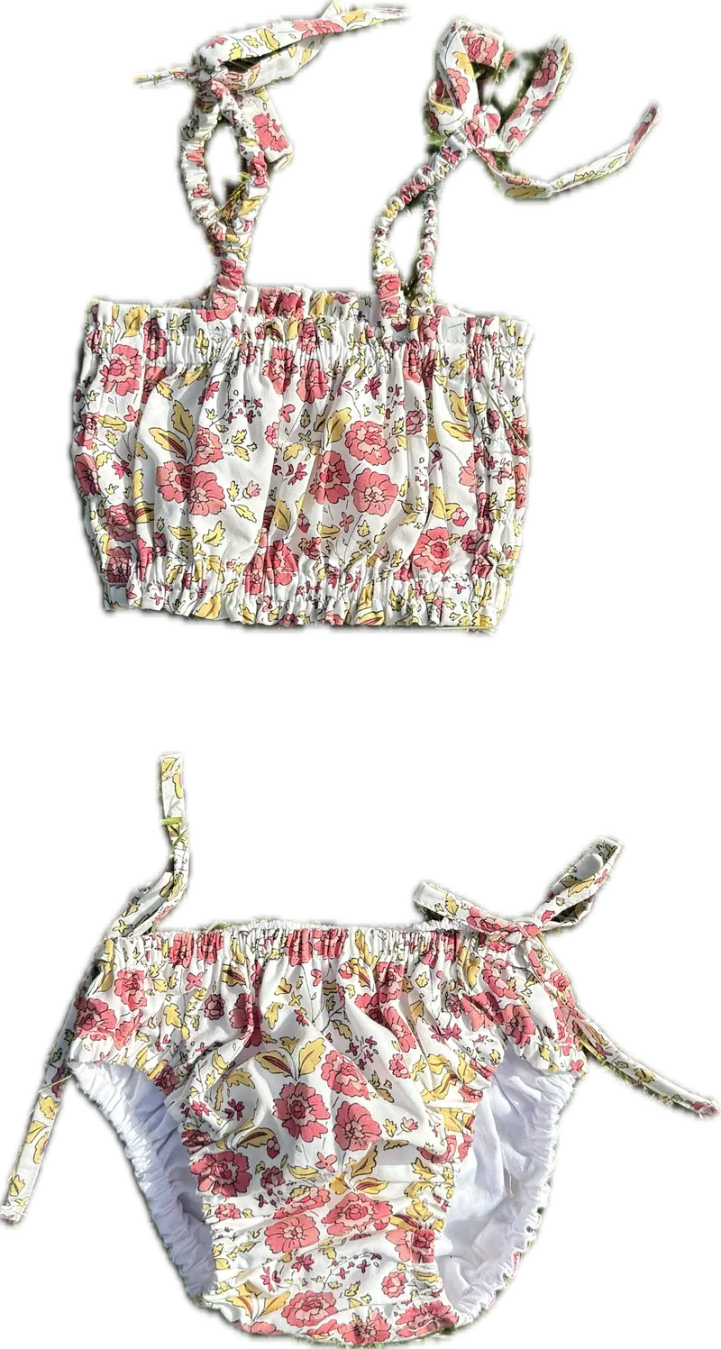 Bikini fille Arena – Imprimé floral rouge