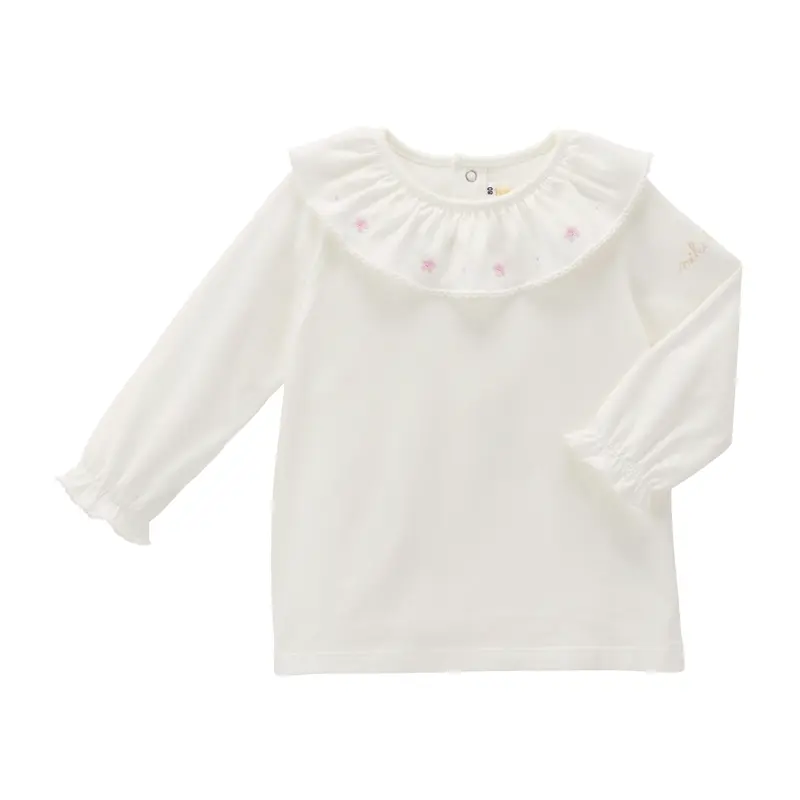 BLOUSE BLANCHE À FLEURS ROSES MIKI HOUSE