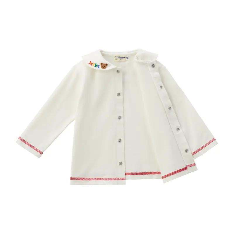 BLOUSE BLANCHE COL ANIMAUX MIKI HOUSE