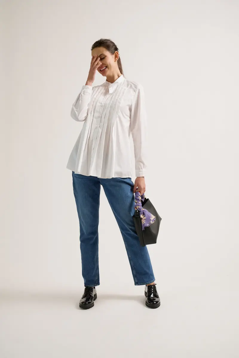 Blouse d’allaitement blanche Ika