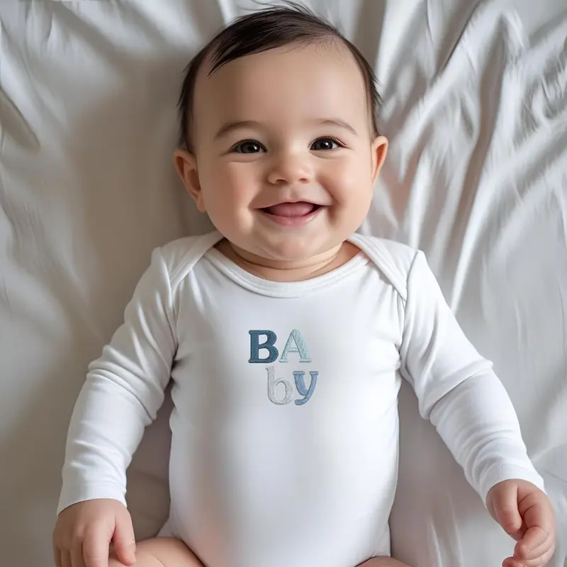 Bodie bébé brodé Nuances océan