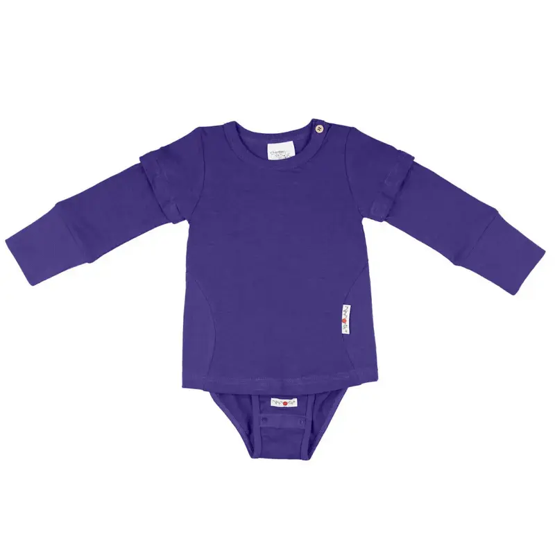 Body 4 en 1 en chanvre et coton bio Manymonths - Blue purple