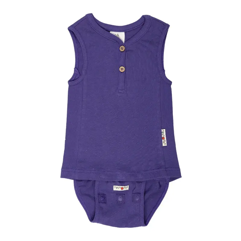 Body débardeur ManyMonths en chanvre et coton bio - Blue purple
