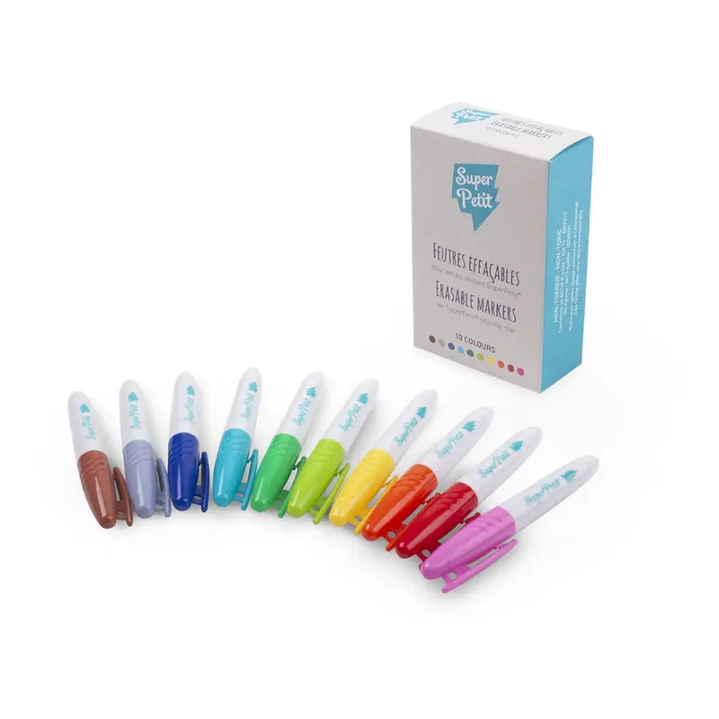 Boîte 10 feutres set de table silicone  - SUPERPETIT