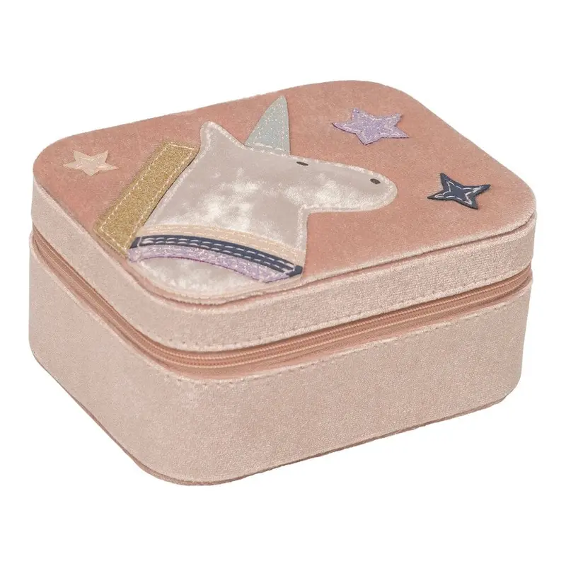 Boîte à bijoux Licorne en velours rose - Mimi & Lula