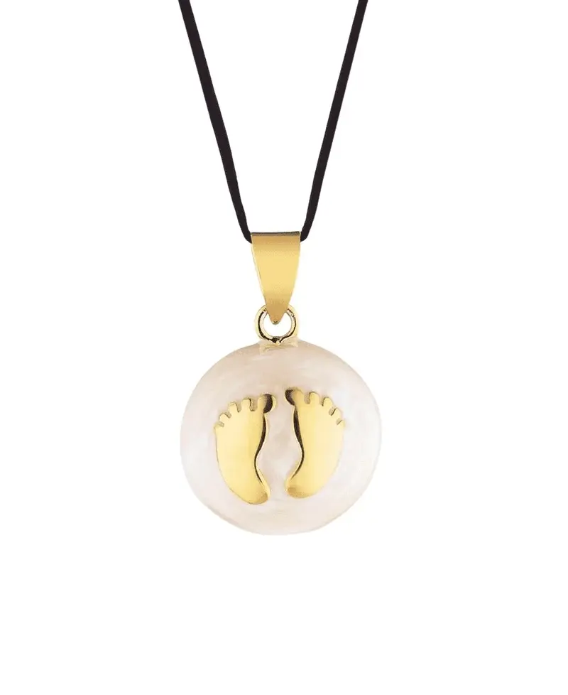 Bola de grossesse - Babyfeet Or - Email Beige/Rose