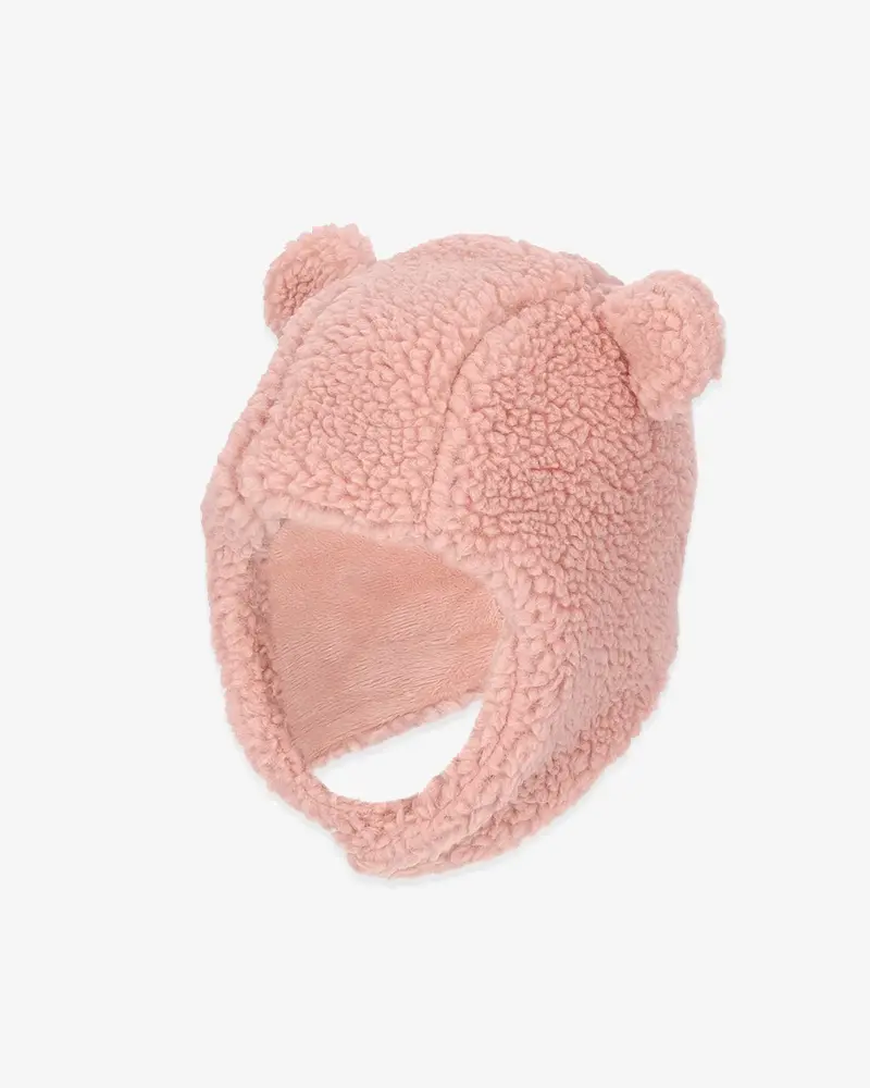 Bonnet bouclette rose