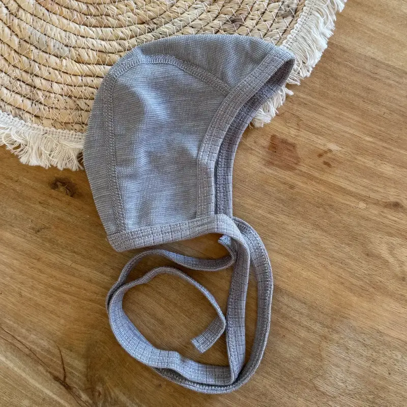 Bonnet en laine et soie Cosilana - Gris