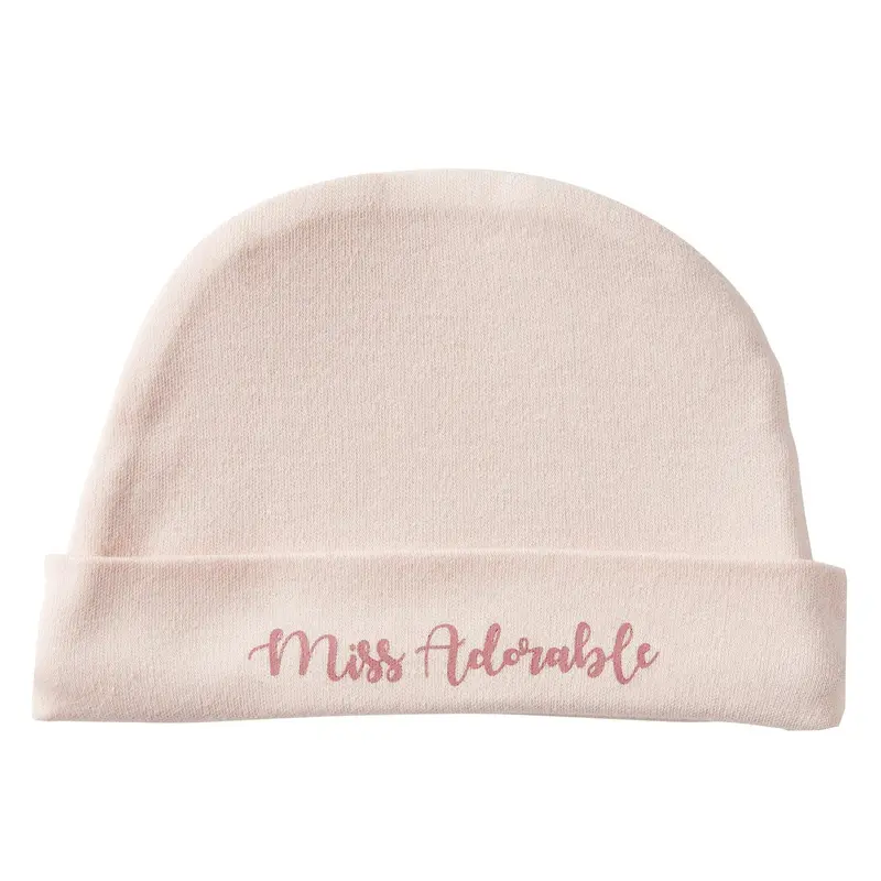 Bonnet Naissance “Miss Adorable” Blush