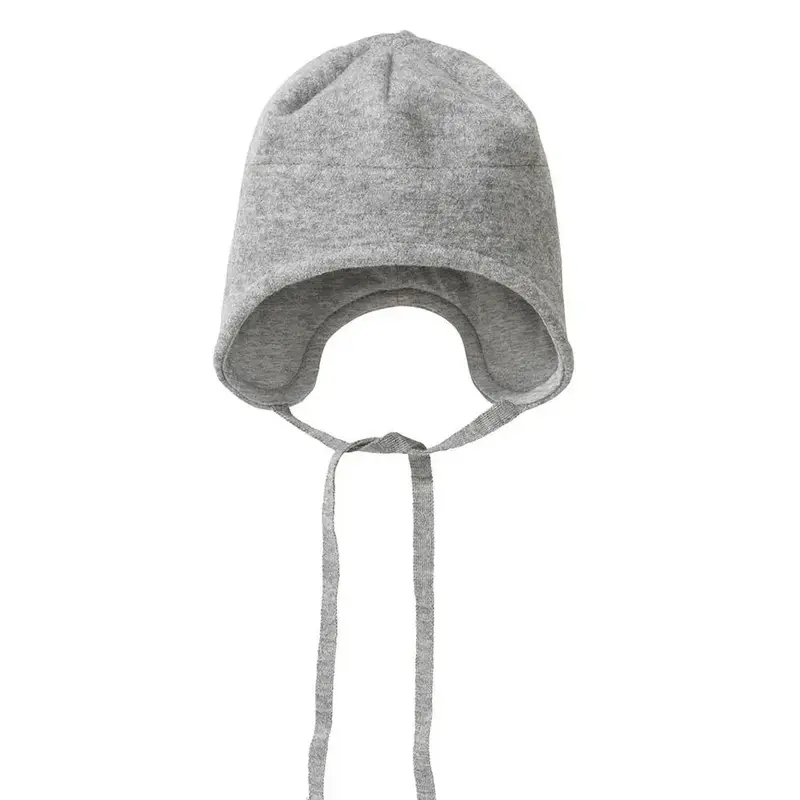 Bonnet pour bébé en laine bouillie Disana - Gris