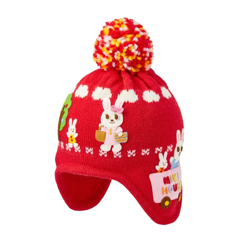 BONNET USAKO ROUGE EN LAINE