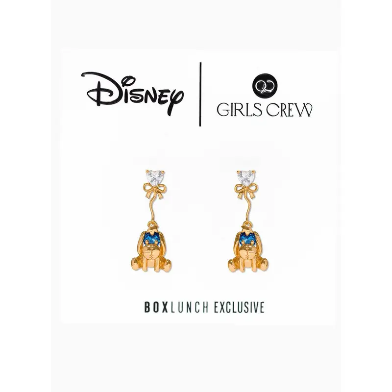 Boucles d’oreilles Bourriquet charms & cœurs strass – Winnie l’Ourson – Import US