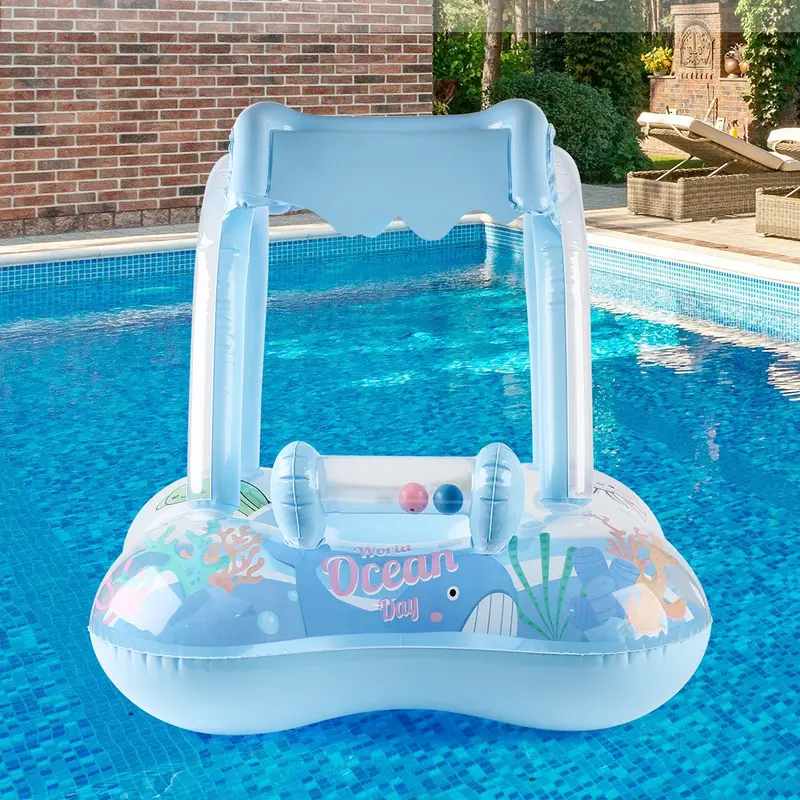 Bouée Piscine Enfant avec Auvent | Protection UV Bébé | Mybooni