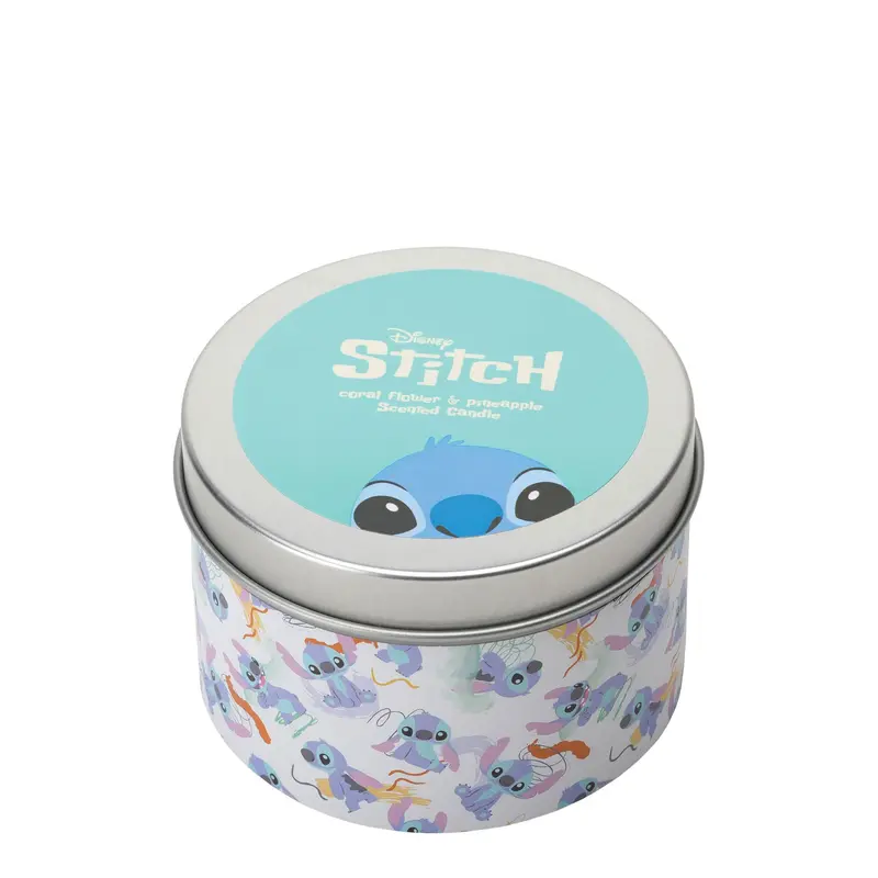 Bougie en métal Stitch (Corail & Ananas) - Disney Home Fragrance