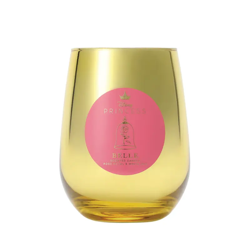 Bougie en verre Belle (Pétale de Rose & Iris Blanc) - Disney Home Fragrance