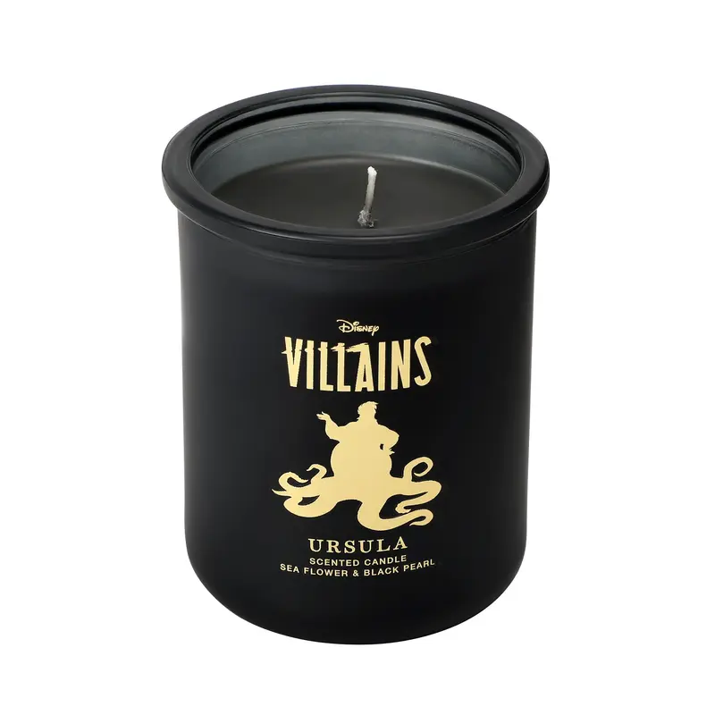 Bougie en verre Ursula (Fleur de Mer & Perle Noire) - Disney Home Fragrance