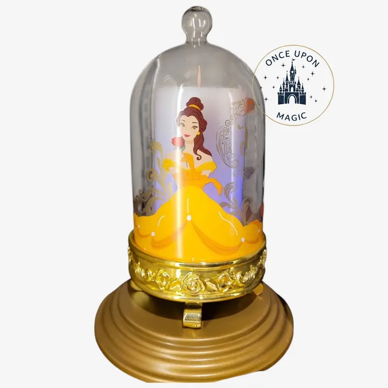 Bougie Lumineuse Belle - sous Cloche – 12 Couleurs LED – Disneyland Paris