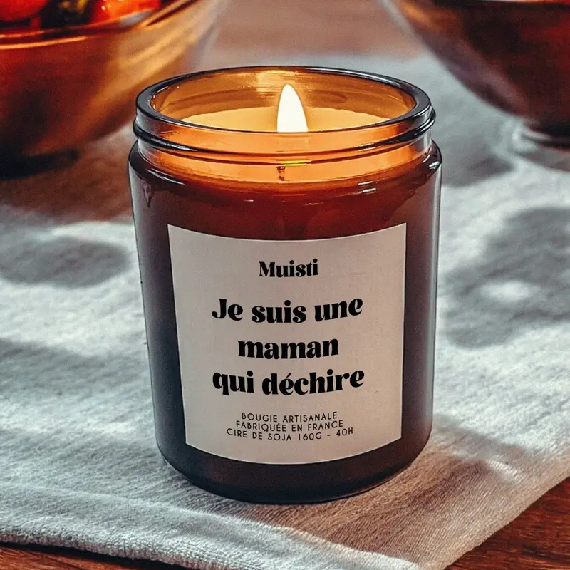 Bougie parfumée à la mangue coco - Je suis une maman qui déchire - Muisti