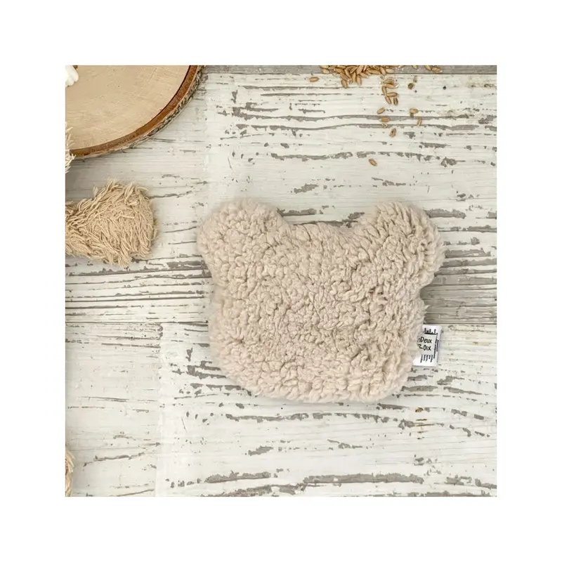 Bouillotte sèche – Ours – Moumoute Beige 🧸