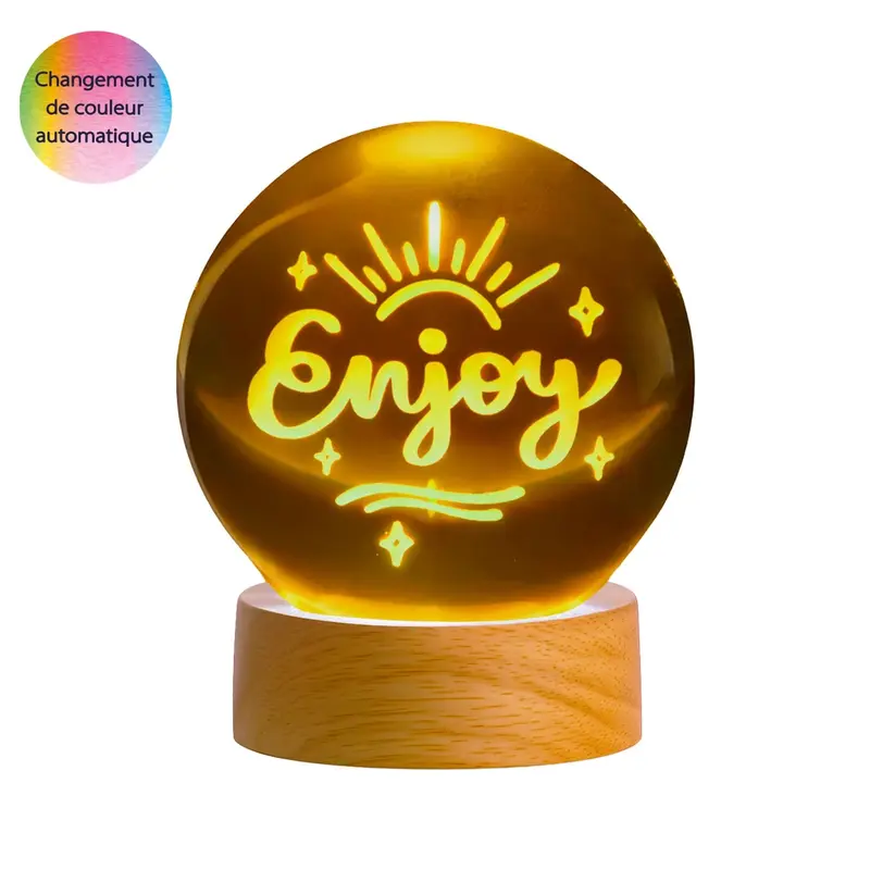 Boule lumineuse LED Enjoy - Petits Messages