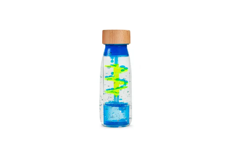 Bouteille sensorielle spirale