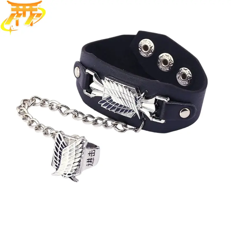 Bracelet + Bague "Bataillon D’Exploration" - Attaque Des Titans