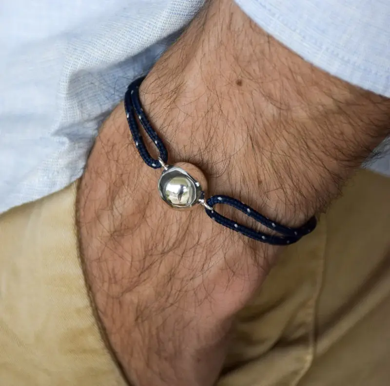 Bracelet bola pour papa - Bleu marine