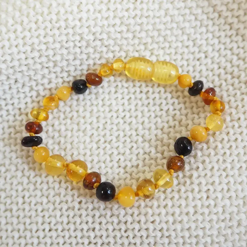 Bracelet d'ambre pour bébé - multicolore