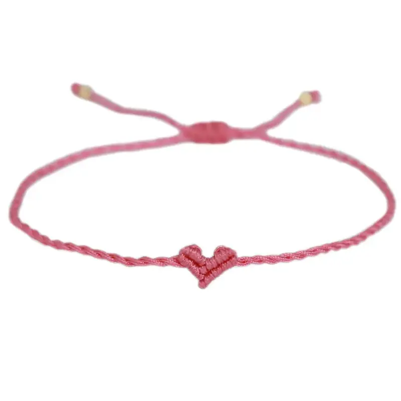 Bracelet femme réglable - Mini coeur avec coloris au choix