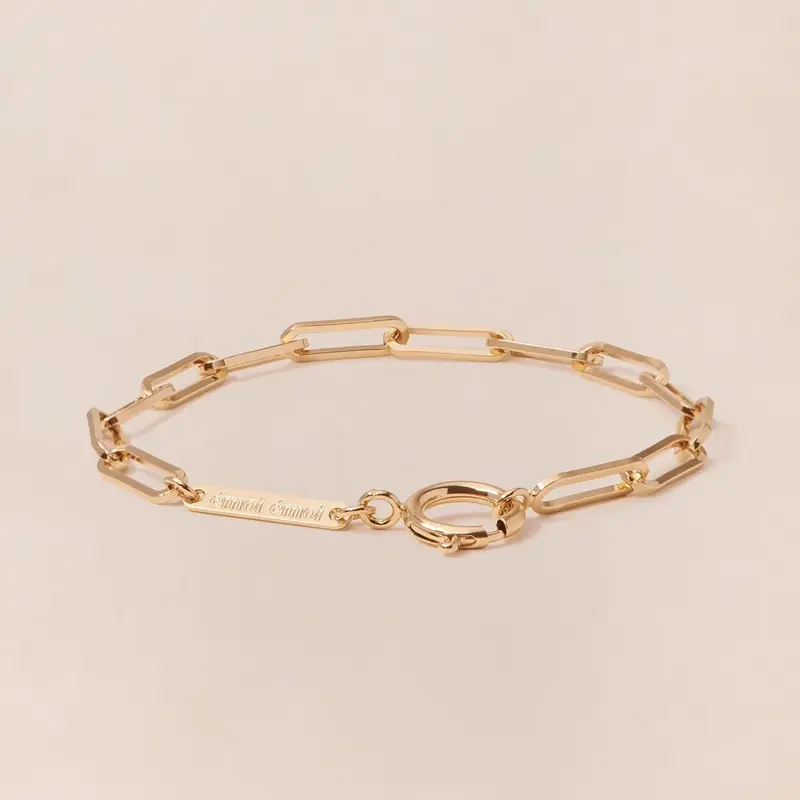 Bracelet maillons XL doré à l'or fin 24 carats - Emoi Emoi